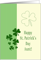 Aunt Happy St. Patrick’s Day Irish luck clovers card