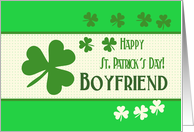 Boyfriend Happy St. Patrick’s Day Irish luck clovers card