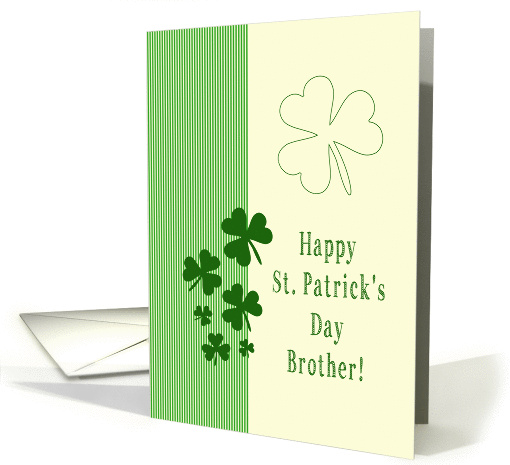 Brother Happy St. Patrick's Day Irish luck clovers card (1222652)