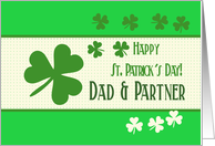 Dad & Partner Happy St. Patrick’s Day Irish luck clovers card