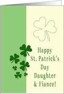 daughter & Fiance Happy St. Patrick’s Day Irish luck clovers card