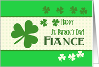 Fiance Happy St. Patrick’s Day Irish luck clovers card