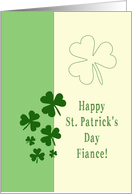 Fiance Happy St. Patrick’s Day Irish luck clovers card