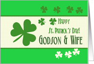 Godson & Wife Happy St. Patrick’s Day Irish luck clovers card