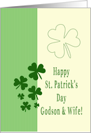 Godson & Wife Happy St. Patrick’s Day Irish luck clovers card