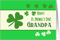 Grandpa Happy St. Patrick’s Day Irish luck clovers card