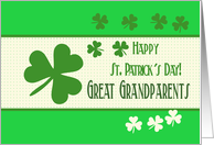 Great Grandparents Happy St. Patrick’s Day Irish luck clovers card