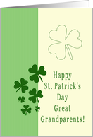 Great Grandparents Happy St. Patrick’s Day Irish luck clovers card