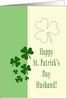 Husband Happy St. Patrick’s Day Irish luck clovers card