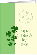 Mom Happy St. Patrick’s Day Irish luck clovers card