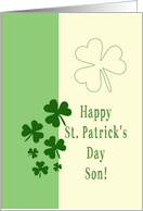 son Happy St. Patrick’s Day Irish luck clovers card