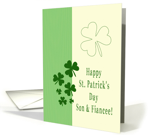 son & Fiancee Happy St. Patrick's Day Irish luck clovers card
