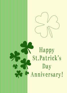 anniversary on Happy St. Patrick's Day Irish luck clovers