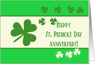 anniversary on Happy St. Patrick’s Day Irish luck clovers card