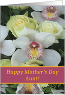 Aunt, Happy Mother’s Day Card - White Orchid card