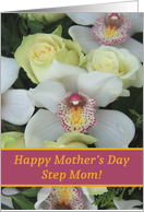 step Mom, Happy Mother’s Day Card - White Orchid card