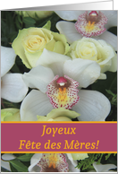 French Fête des Mères Happy Mother’s Day Card - White Orchid card