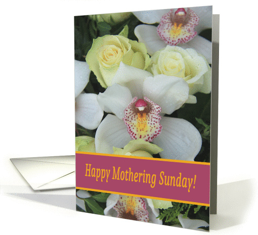 Happy Mothering Sunday Card - White Orchid card (1227488)