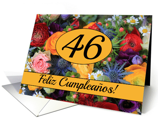 46th Spanish Happy Birthday Card/Feliz Cumpleaos -... (1230764)