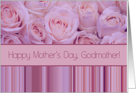 Godmother - Happy Mother’s Day pastel roses & stripes card