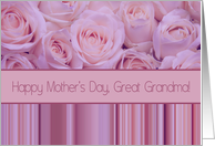 Great Grandma - Happy Mother’s Day pastel roses & stripes card