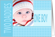 Gay Couple Baby Boy Birth Announcement Photo Card