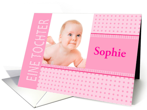 German Tochter Girl Birth Announcement Photo card (1236104)