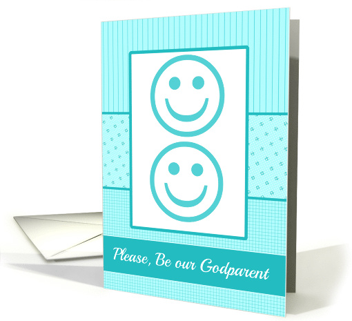 Twin Boys Godparent Invitation Photo Card blue stripes card (1237050)