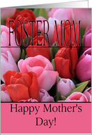 Foster Mom Mixed pink tulips Happy Mother’s Day card