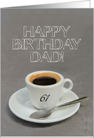 61st Birthday for Dad - Espresso Coffee card
