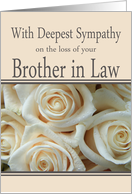 Sympathy on Loss of Brother in Law Pale Pink Roses card