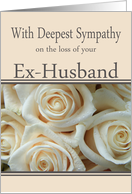 Ex-Husband - With Deepest Sympathy, Pale Pink roses card