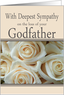 Godfather - With Deepest Sympathy, Pale Pink roses card
