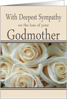Godmother - With Deepest Sympathy, Pale Pink roses card