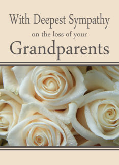 Grandparents - With Deepest Sympathy, Pale Pink roses