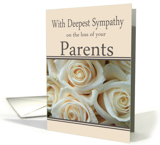 Parents - With Deepest Sympathy, Pale Pink roses card (1263710)
