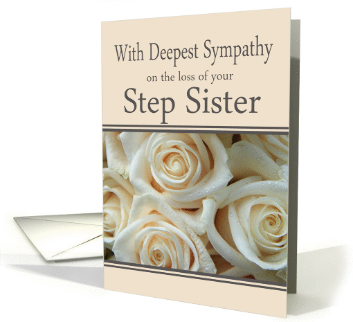 Step Sister - With Deepest Sympathy, Pale Pink roses card (1263748)