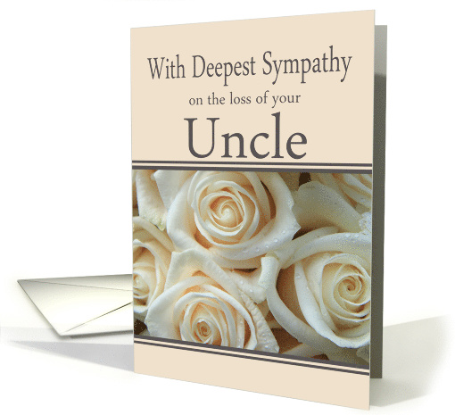 Uncle With Deepest Sympathy, Pale Pink Roses card (1263762)