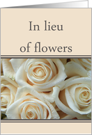 In Lieu of Flowers...