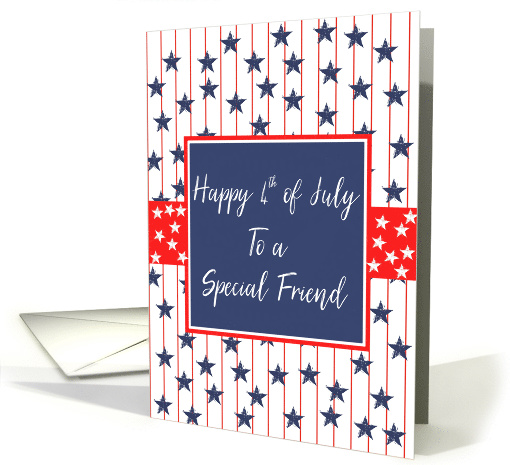 To a Special Friend 4th of July Blue Chalkboard card (1266144)