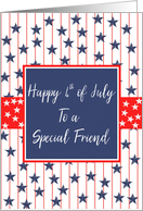 To a Special Friend 4th of July Blue Chalkboard card