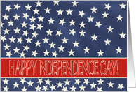 Independence Gay Happy 4th of July Stars on Blue Chalkboard card