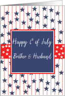 Brother & Husband 4th of July Blue Chalkboard card