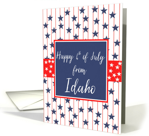 Idaho 4th of July Blue Chalkboard card (1266828)