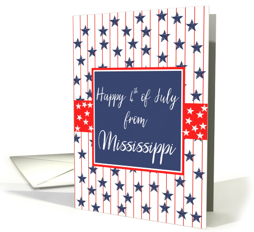 Mississippi 4th of July Blue Chalkboard card (1267074)