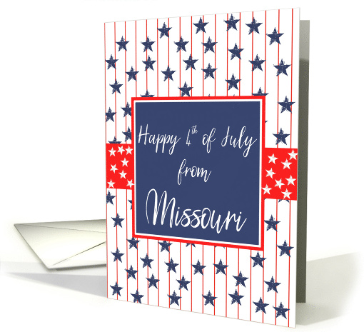 Missouri 4th of July Blue Chalkboard card (1267484)