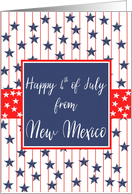 New Mexico 4th of July Blue Chalkboard card