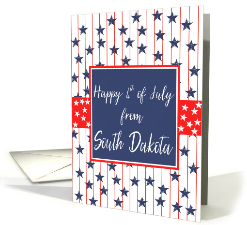 South Dakota 4th of July Blue Chalkboard card (1267978)