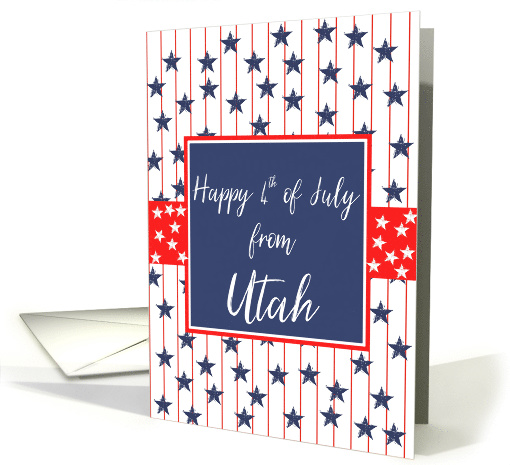 Utah 4th of July Blue Chalkboard card (1267992)