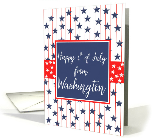 Washington 4th of July Blue Chalkboard card (1268010)